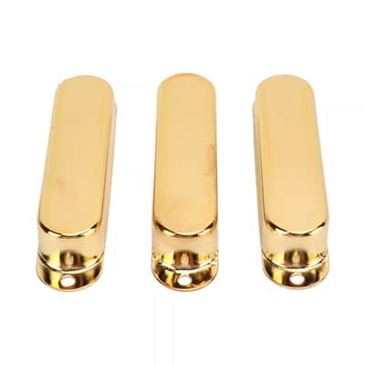 Stratocaster Metal Single Coil Pickup Covers (No Holes) - Gold 3 Pcs image 5