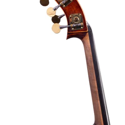 Antique Style Double Bass 3/4 with Flat Back Hand-Made in Romania #17 image 11