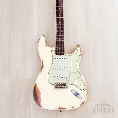 2023 Fender Custom Shop 1961 Stratocaster Heavy Relic Olympic White w/ Case, CoA image 2