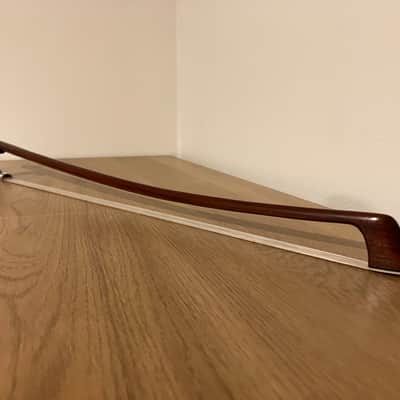 Double Bass German Frog Bow - Roy Collins - Pernambuco - 1/4 Size - Unique image 12