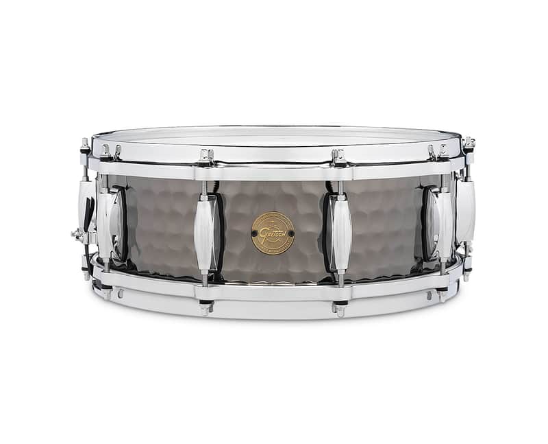 Gretsch Drums 5x14" Hammered Black Steel Snare Drum image 1