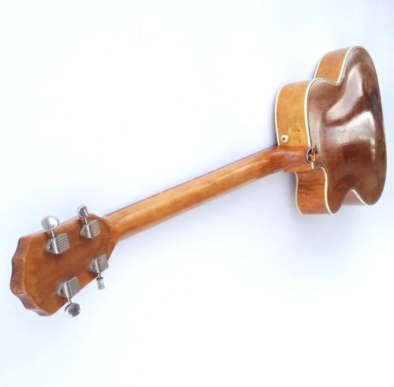 Vintage Original 1950's Kay Howlin' Wolf Thin Twin K162 Natural Blonde Electric Bass Guitar Viol image 1