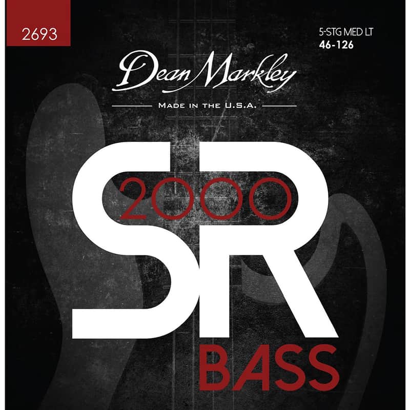 Dean Markley SR2000 High Performance Bass Guitar Strings Medium Light 5 String 46-125 image 1