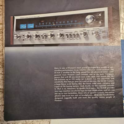 Pioneer SX-828 1971-1972 - Silver face with walnut sides and top image 7