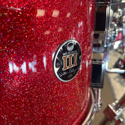 WFLIII Drums G2 5-Piece Shell Pack 12"/13"/16"/18"/22" 2025 - Red Sparkle Galaxy Flake image 2