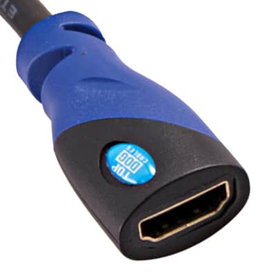 Top Dog Cables - TD-06EBLBK2 - Premium Gold 2 ft High Speed HDMI Extension Cable Male to Female - 3D HD Gaming Systems PC DVD TV Blu Ray image 3