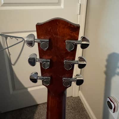 Eastman AC122CE Sapele/Sitka Spruce Grand Auditorium Cutaway with Electronics 2010s - Natural image 9