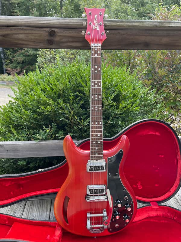 Vintage '60s Kustom K-200 trans red w/OHSC image 1