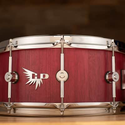HENDRIX 14 X 6 ARCHETYPE STAVE SERIES PURPLE HEART SNARE DRUM, NATURAL SATIN image 2