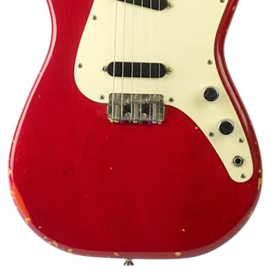 1964 Fender Duo-Sonic Transparent Cherry w/Original Hard Shell Case #L32637 image 3