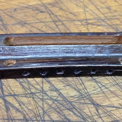 Vintage RARE 1970's Japan Ventura Ibanez Aria Cortez Dreadnought Acoustic Guitar Top Loading Adjustable Wood Bridge Tailpiece Luthier Parts image 5