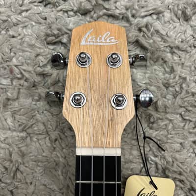 Laila UFG2311C CAT concert ukulele with cat engraving + cover image 4