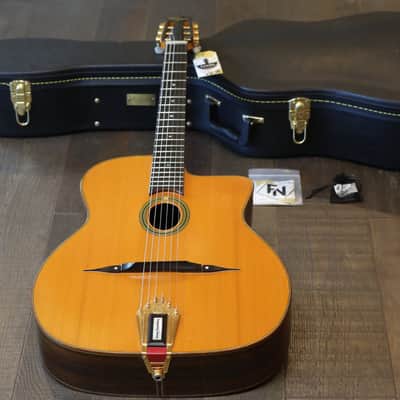 Dell’Arte Jimmy Rosenberg Signature Natural Acoustic/ Electric Gypsy Jazz Guitar + Case image 1