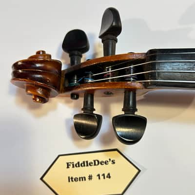 Vintage 4/4 Adult violin labeled Johan Georg Kessler 1925 - original finish with Satin Gloss Varnish image 6