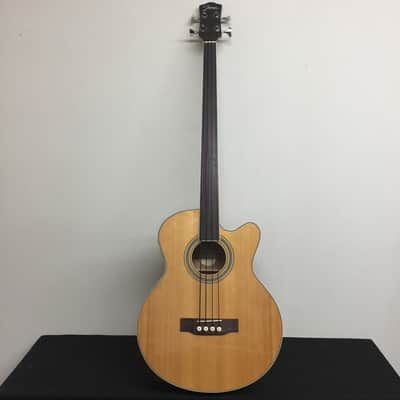 Johnson JB-2 4-F Fretless Acoustic-Electric Bass 2010's - Natural image 5