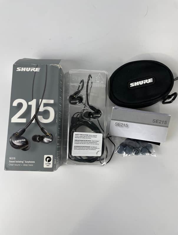 Shure SE215 Single Driver In-Ear Monitors, Black image 1