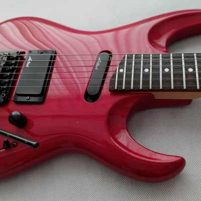 Aria Pro II AQ-65 Aquanote - Arch Top - See-Thru-Red - 1989 JAPAN VINTAGE image 5