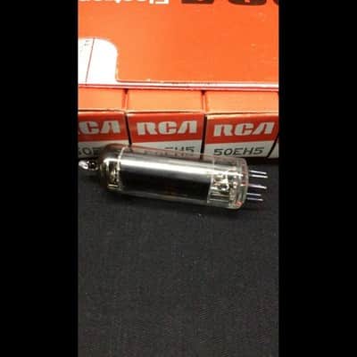 FULL SLEEVE (5) NOS RCA 50EH5 Black Plate Radio VACUUM TUBES Tested 9.9750 image 2