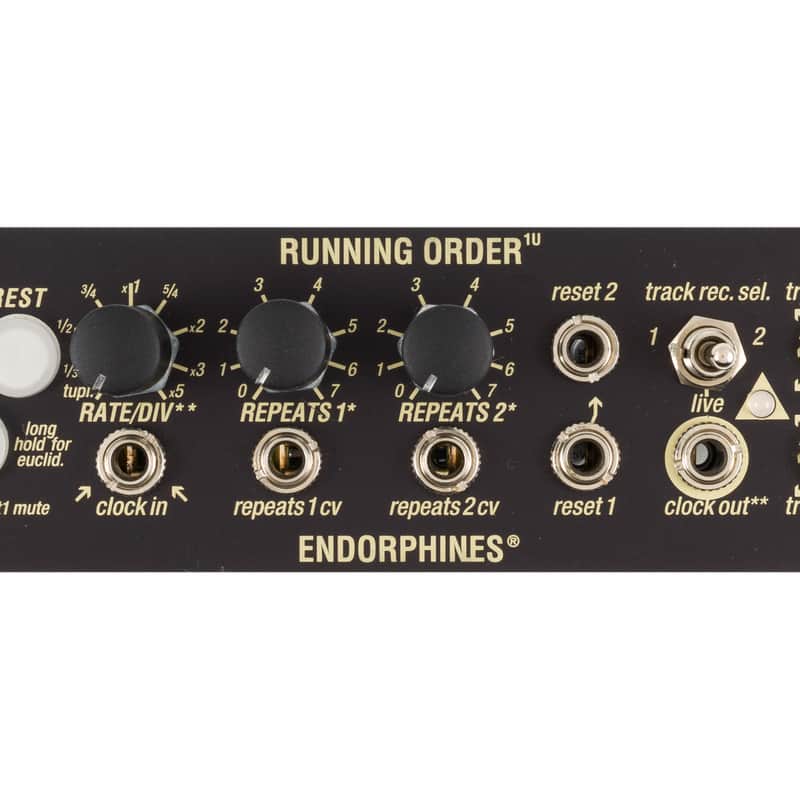 Endorphin.es Running Order 1U Two-Track Trigger Sequencer (Bla…