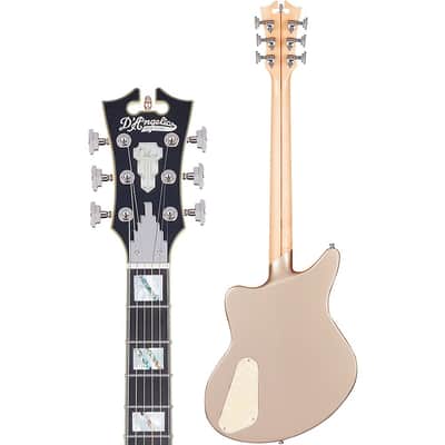 D'Angelico Deluxe Series Bedford SH Electric Guitar with USA Seymour Duncan Pickups and Stopbar Tailpiece Regular Desert Gold image 4