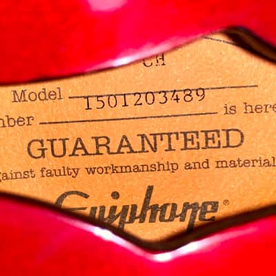 Epiphone The Dot ch  Cherry red electric guitar semi hollow body image 13