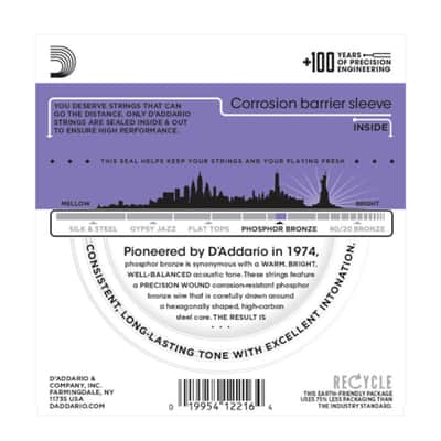 5 Packs! D'Addario EJ26 11-52 Phosphor Bronze Acoustic Guitar Strings Free Shipping in the USA! image 2