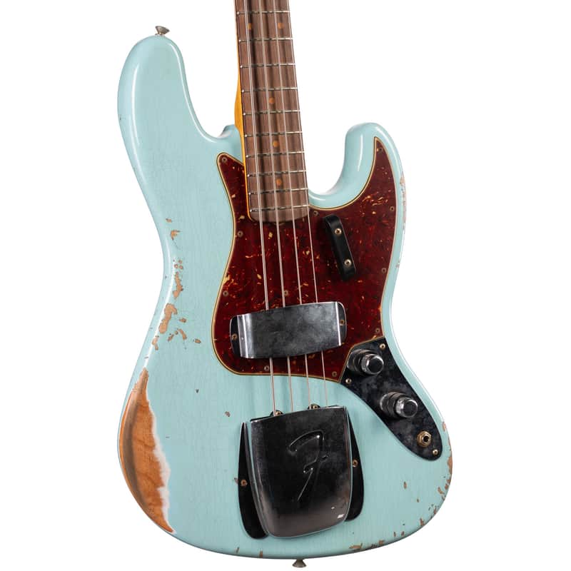 Fender 2024 Custom Shop 1961 Jazz Bass Heavy Relic Super Faded Aged Daphne Blue w/OHSC (567) USED image 1