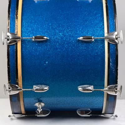 Gretsch 20/12/12/16" 60's Round Badge Drum Set - Blue Sparkle image 9