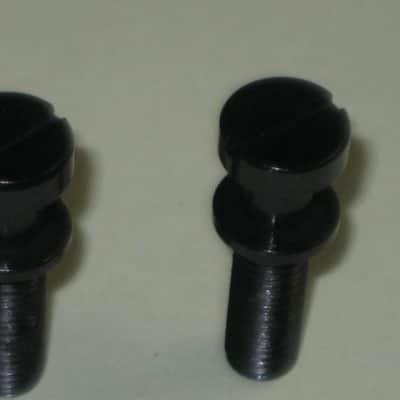 ONE pair of rarely used (rarely handled) Gibson BLACK GLOSS Finish STUDS (aka Mounting Pieces) and Black Finish ANCHORS (aka Inserts) for PTTP BLACK GLOSS Finish Stop Bar Tailpiece (Tailpiece NOT included) came off of a 2000 LP Gothic (NO guitar) image 7