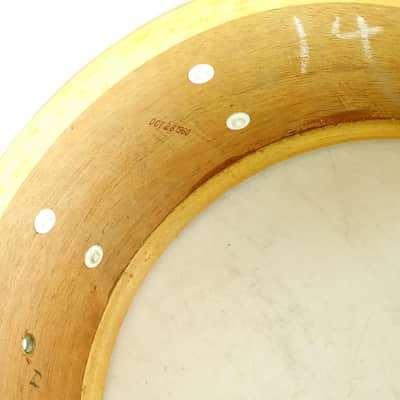 Ludwig 6.5x14" Auditorium Transition Badge Snare Drum Rare P83 10/28/60 Mahogany image 12