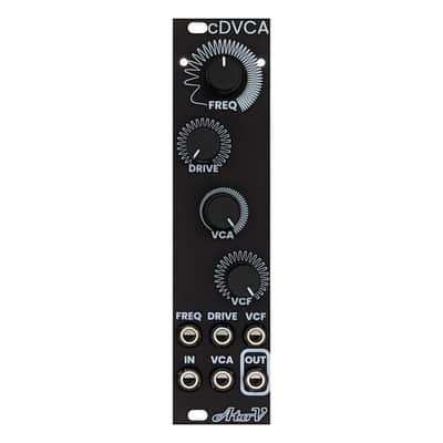 AtoVProject cDVCA Eurorack Waveshaper/VCA/VCF Module - Black image 1