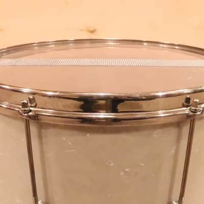 Slingerland 12X15" Snare Drum White Marine Pearl NOB Hardware Vintage 1950's image 16