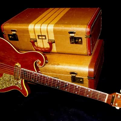 Premier Multi-Vox E275 1958 Natural Mahogany. THE SCROLL GUITAR. Incredible & Rare. Collectible.. image 4