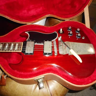 Gibson '61 SG Reissue 2013 - Cherry Upgraded pickups, Vintage 60's Lyre trem image 2