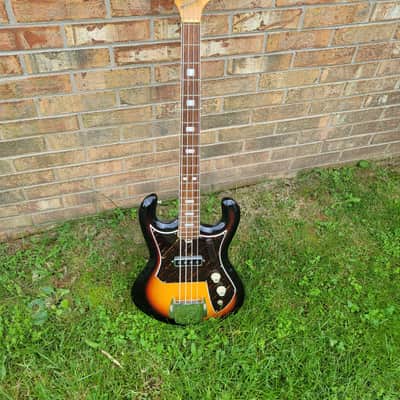 1960's Teisco Made Cameo Electric Bass Guitar Super Clean | Reverb