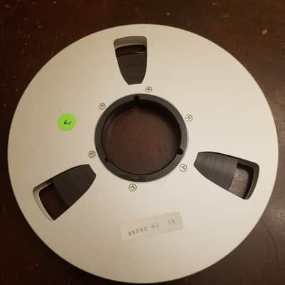 Dictaphone metal take-up reel 10.5" 1/2" tape supply R2R 1990s - aluminum image 7