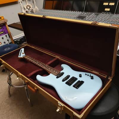 RARE Vintage ESP M-I 1988 Ice Blue Banana Hockey Stick Kramer Van Halen Headstock MIJ Super Strat image 2