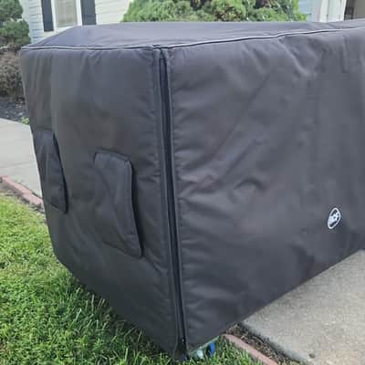 RCF SUB-8006-AS Dual 18" Active Subwoofer with protective case and 4 caster locking wheels image 7