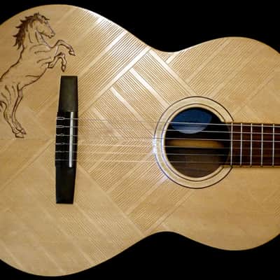 Blueberry NEW IN STOCK Handmade Classical Guitar Nylon Strings Alaskan Spruce and Balinese Rosewood image 11