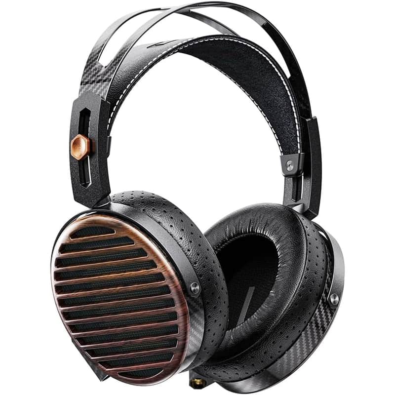 FiiO FT7 Headphones Open-Back Planar 106mm Planar Magnetic Monitor Earphone Gold Diaphragm Carbon Fiber Shell Detachable Cables (Black) image 1