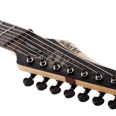 Schecter Reaper-7 Multiscale LH - Satin Charcoal Burst (1515) image 3