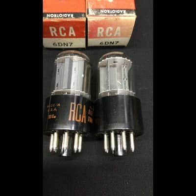 NOS NIB PAIR RCA 6DN7 Vintage Audio Radio Vacuum Tubes TESTED D.9589 image 2