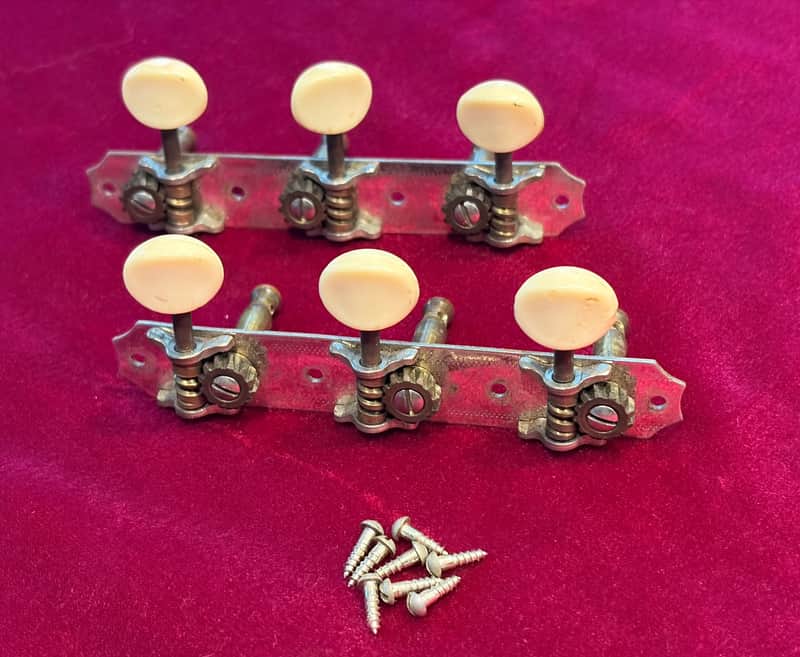 Kluson Open Back 3 x 3 Strip Tuners Mid 1950’s - Mid 1960’s Machine Heads Rickenbacker Gibson Danelectro image 1