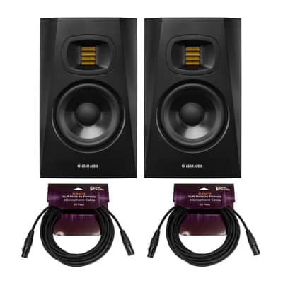 Adam Audio T7V 7 Inch Powered Studio Monitor Pair with 25 Feet XLR Cables image 1