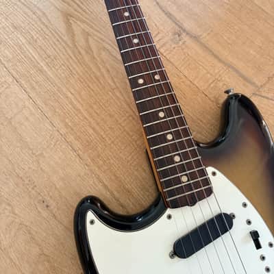1975 Fender Mustang Left Handed Lefty Sunburst Vintage Rare Collector CBS image 6