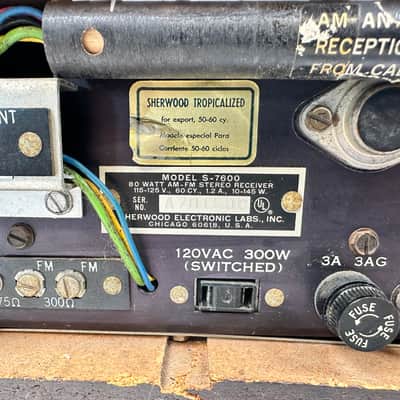 Sherwood S-7600 Solid-State Stereo Receiver image 8