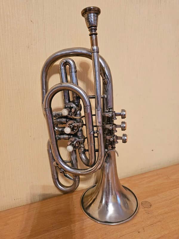 Soviet Trumpet Cornet USSR Leningrad Musical Wind Instrument Horn Vintage and Rare image 1