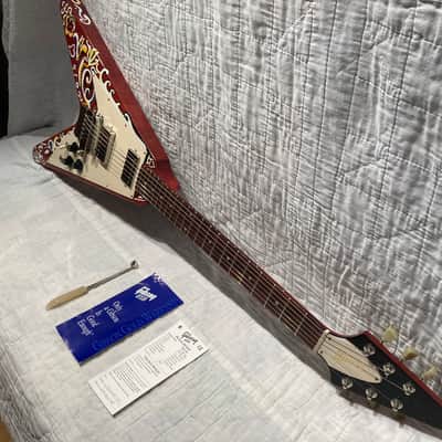 2005 Gibson Flying V Faded w/Jimi Hendrix Inspired Vibrola and Custom Paint Made in USA image 7