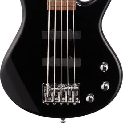 Ibanez GSRM25 Mikro Short-Scale 5-String Bass Guitar, Purpleheart Fingerboard, Black image 2