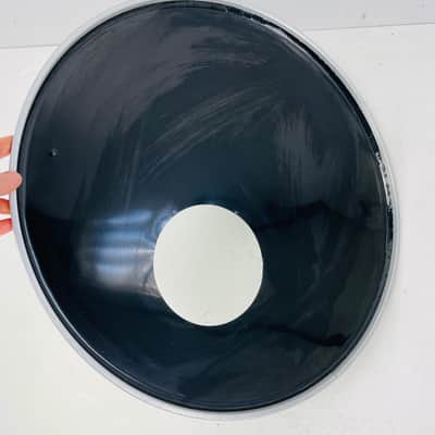 22" Yamaha Bass Drum Skin | Black Drum Head With Port Hole #1934 image 9